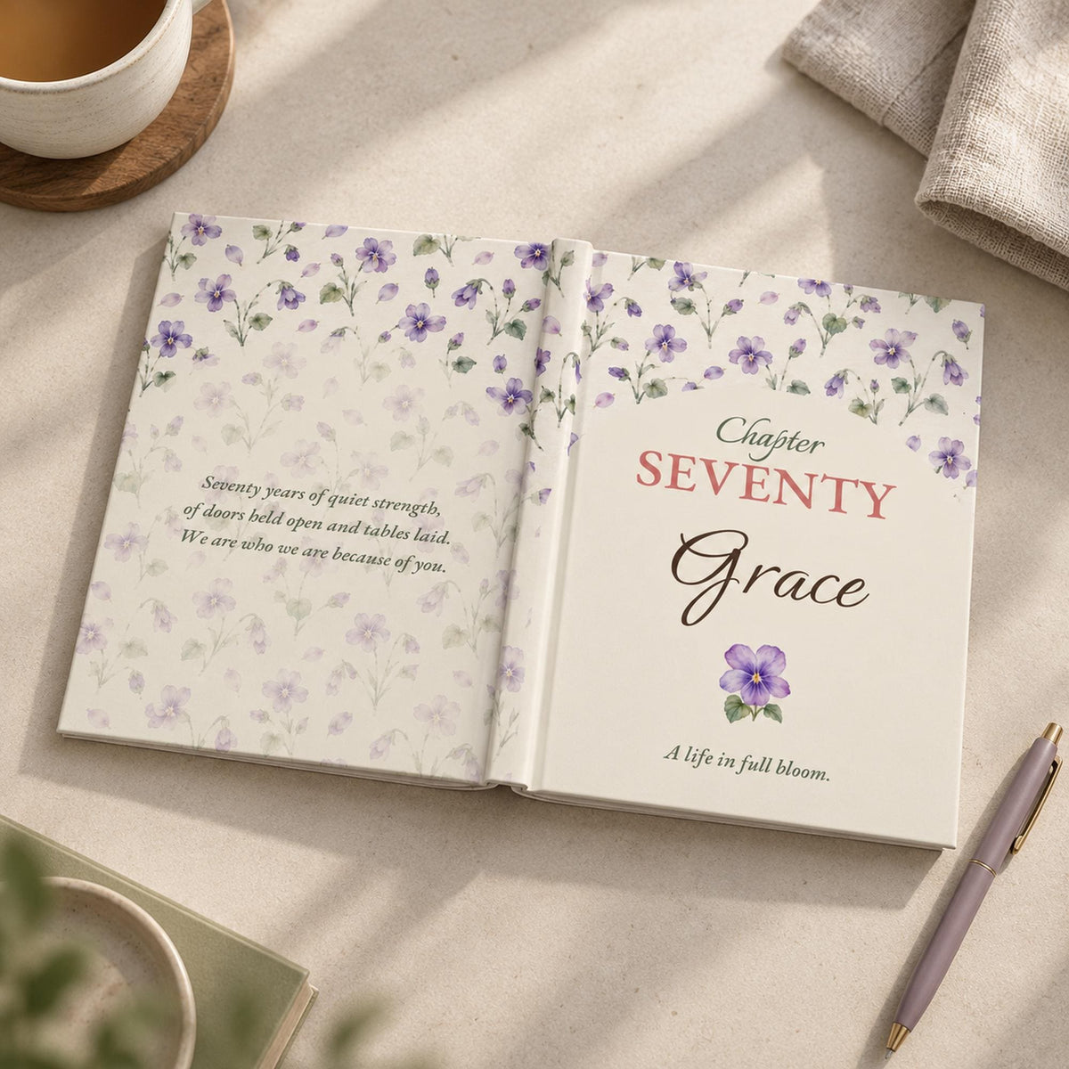 Chapter Birth Flower Birthday Journal for Her, photo 5