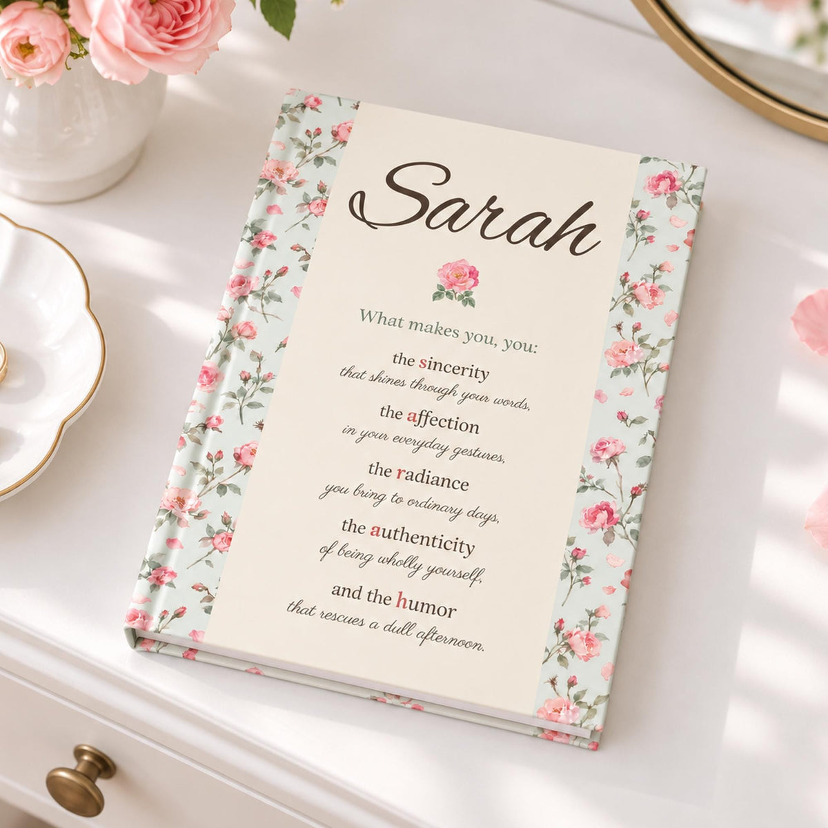 Personalized Birth Flower Name Poem Journal, photo 1