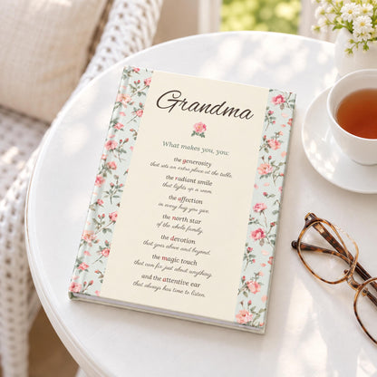 Personalized Birth Flower Name Poem Journal for Grandma, photo 1