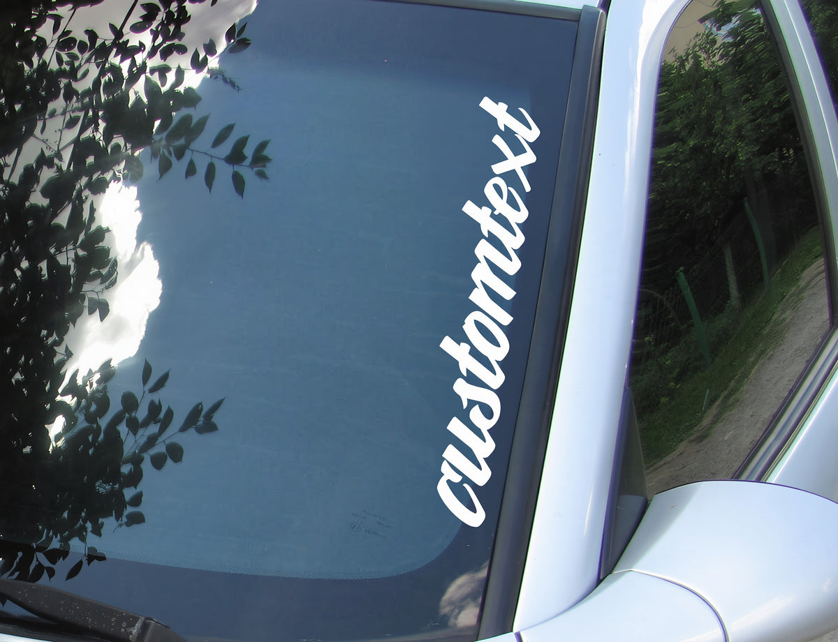 Custom Text Decal Personalised Windscreen Lettering Name Car Van Vinyl Sticker — product photo