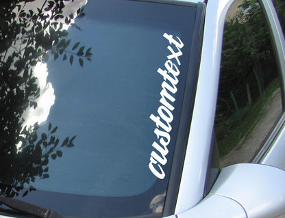 Custom Text Decal Personalised Windscreen Lettering Name Car Van Vinyl Sticker — product photo