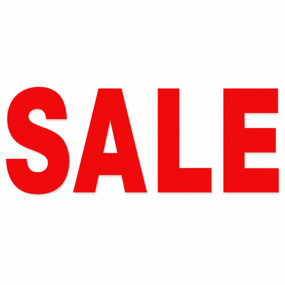 "Sale" Shop Window Decal Sticker for Retail Shopfront Display — shown applied