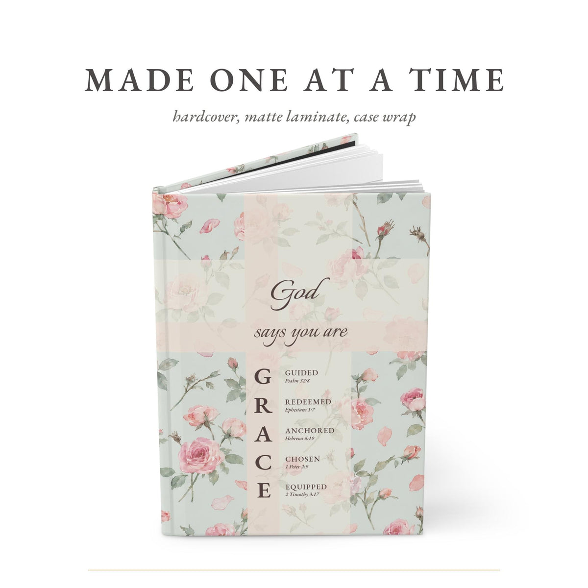 Hardcover journal with matte laminate case wrap