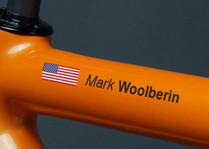 Custom Flag & Name Bike Decal - Personalized Cycling Helmet Sticker – view 3