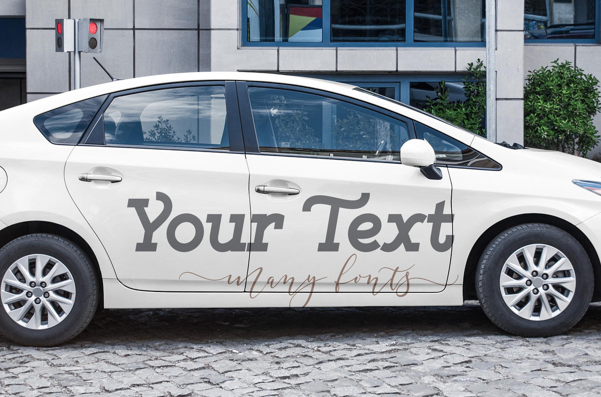 Custom Vinyl Decal: Personalized Name Sticker for Car, Scooter, Bike – view 2