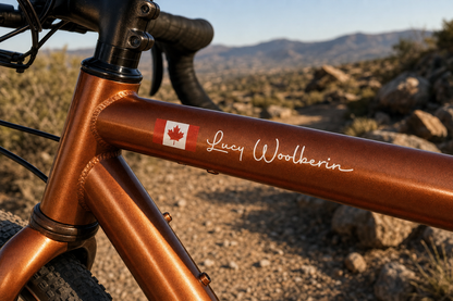 Custom Flag & Name Bike Decal - Personalized Cycling Helmet Sticker — additional view