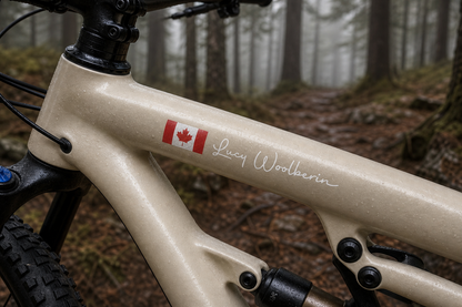Custom Flag & Name Bike Decal - Personalized Cycling Helmet Sticker — additional view