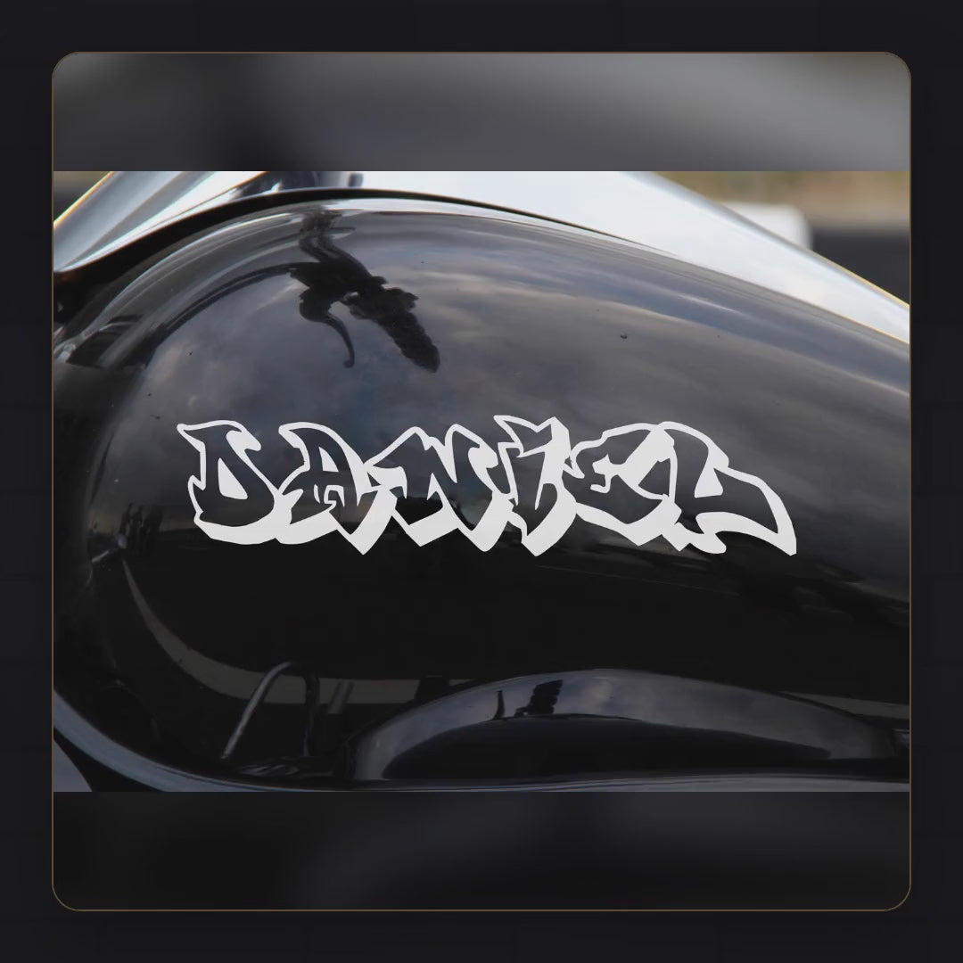 Graffiti name decal – how to order, cut and apply